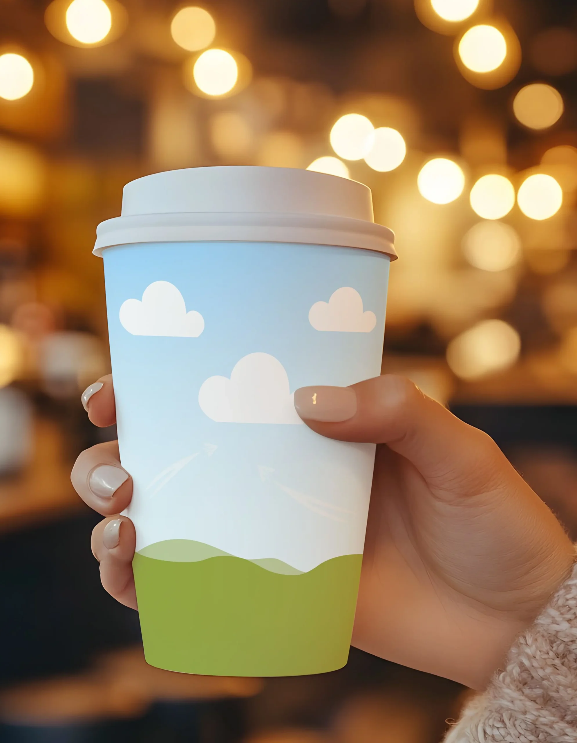 Eco-Friendly Scenic Coffee Cup Design