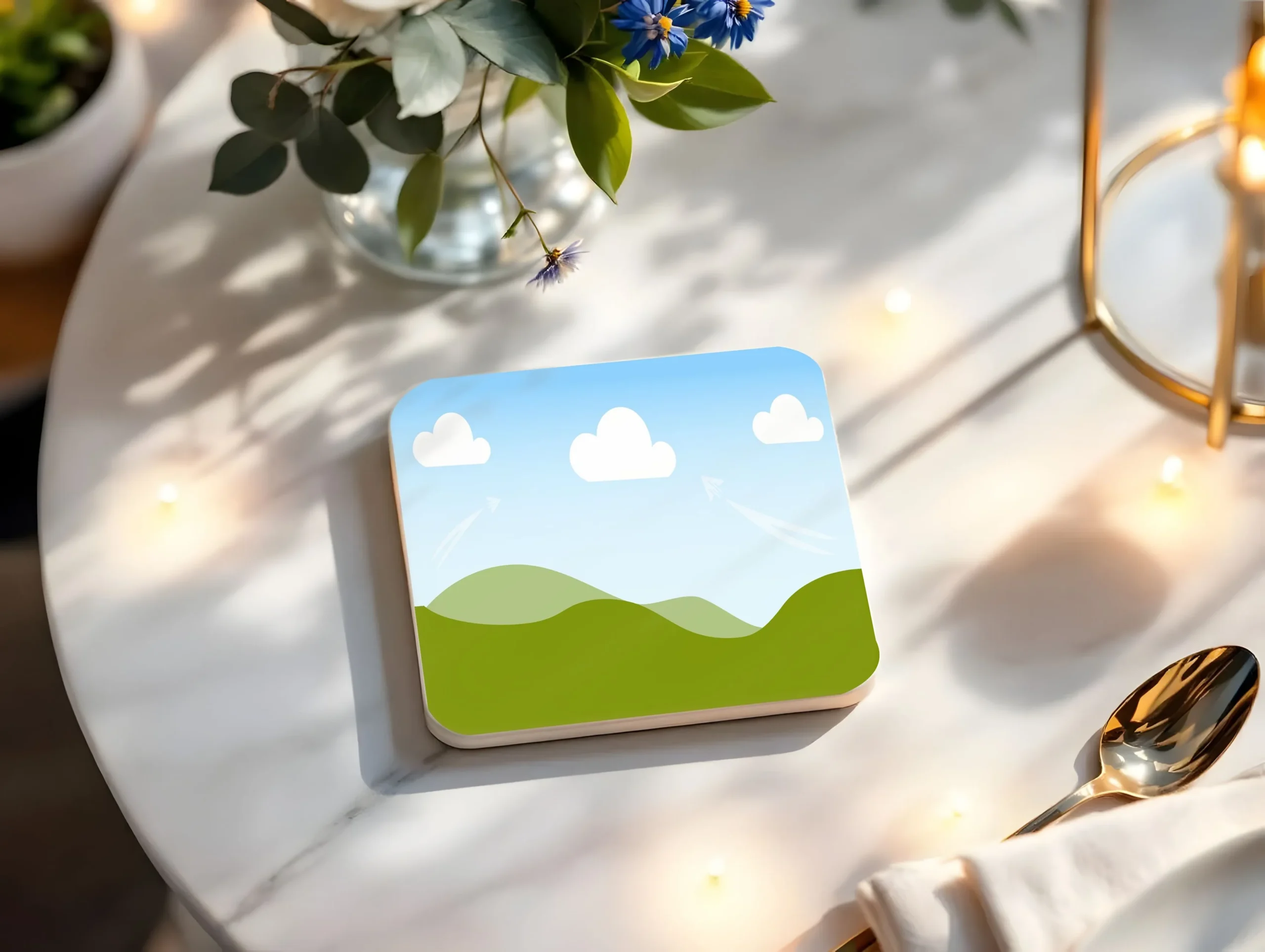 Minimalist Landscape Coaster Design