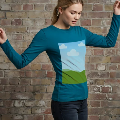 Minimalist Landscape Long-Sleeve Tee