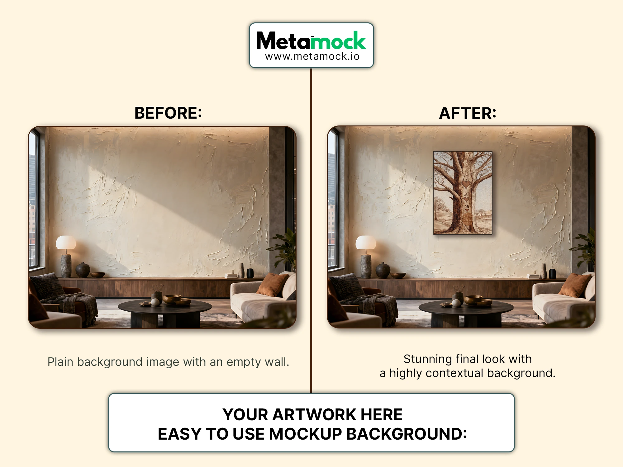 Modern Wall Art Mockup Design